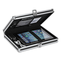 Locking Storage Clipboard, 2 X 9 3-4 X 12 3-4, Black-chrome