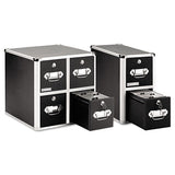 4-drawer Cd File Cabinet, Holds 660 Folders Or 240 Slim-120 Standard Cases, Black