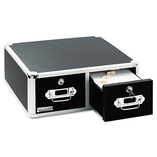 Cabinet,4x6 Card,2drwr,bk