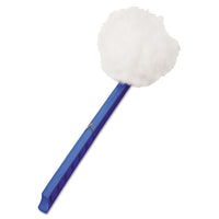 Toilet Bowl Mop, 12" Overall, 5 3-4" Mop Head, Plastic Handle, Blue