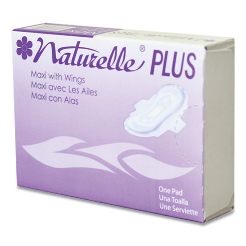 Naturelle Maxi Pads Plus, #4 with Wings, 250 Individually Wrapped/Carton Naturelle Maxi Pads Plus, #4 with Wings, 250 Individually Wrapped/Carton