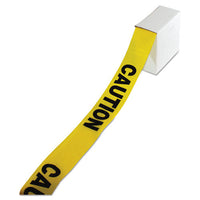 Site Safety Barrier Tape, "caution" Text, 3" X 1000ft, Yellow-black