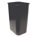 Soft-sided Wastebasket, Rectangular, Polyethylene, 41 Qt, Black