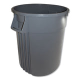 Advanced Gator Waste Container, Round, Plastic, 44 Gal, Gray