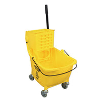 Side-press Wringer And Plastic Bucket Combo, 12 To 32 Oz, Yellow