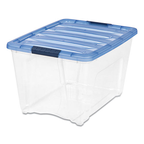 Box,54qt,stak,pul,clr-blu