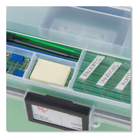 Weathertight Portable File Box, Letter Files, 13.7 X 10.4 X 11.8, Clear-gray Accents