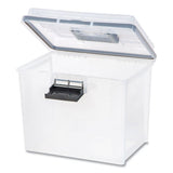 Weathertight Portable File Box, Letter Files, 13.7 X 10.4 X 11.8, Clear-gray Accents