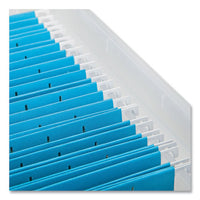 Weathertight File Box, Letter-legal Files, 15.5 X 17.9 X 10.8, Clear-blue Accents