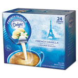 Flavored Liquid Non-dairy Coffee Creamer, French Vanilla, 0.4375 Oz Cup, 24-box