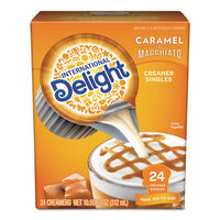 Flavored Liquid Non-dairy Coffee Creamer, Caramel Macchiato, Mini Cups, 24-box