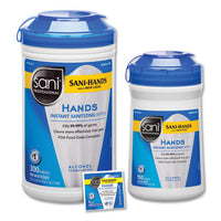 Hand Sanitizer Wipes, 6 X 8, 85-can, 6 Cans-carton