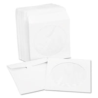 Cd-dvd Envelopes, Clear Window, White, 50-pack