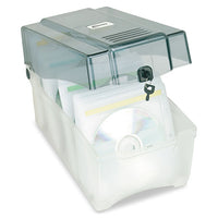 Cd-dvd Storage Case, Holds 150 Discs, Clear-smoke