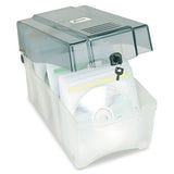Cd-dvd Storage Case, Holds 150 Discs, Clear-smoke
