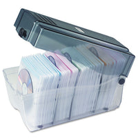 Cd-dvd Storage Case, Holds 150 Discs, Clear-smoke