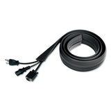 Cable Management Coiled Tube, 0.75" Dia X 77.5" Long, Black