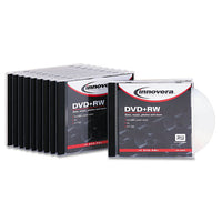 Dvd+rw Discs, 4.7gb, 4x, W-slim Jewel Cases, Silver, 10-pack