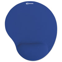 Mouse Pad W-gel Wrist Pad, Nonskid Base, 10-3-8 X 8-7-8, Blue