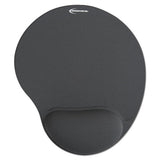 Mouse Pad W-gel Wrist Pad, Nonskid Base, 10-3-8 X 8-7-8, Black