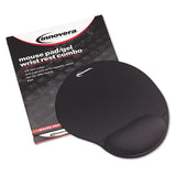 Mouse Pad W-gel Wrist Pad, Nonskid Base, 10-3-8 X 8-7-8, Black