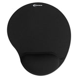 Mouse Pad W-gel Wrist Pad, Nonskid Base, 10-3-8 X 8-7-8, Black