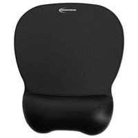 Gel Mouse Pad W-wrist Rest, Nonskid Base, 8-1-4 X 9-5-8, Black