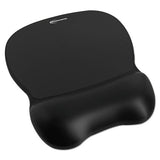 Gel Mouse Pad W-wrist Rest, Nonskid Base, 8-1-4 X 9-5-8, Black