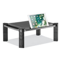 Large Monitor Stand With Cable Management, 12.99" X 17.1", Black