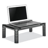 Large Monitor Stand With Cable Management, 12.99" X 17.1", Black