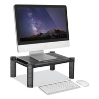 Large Monitor Stand With Cable Management, 12.99" X 17.1", Black