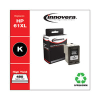 Remanufactured Black High-yield Ink, Replacement For Hp 61xl (ch563wn), 480 Page-yield