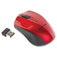 Mini Wireless Optical Mouse, 2.4 Ghz Frequency-30 Ft Wireless Range, Left-right Hand Use, Red-black