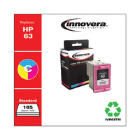 Remanufactured Tri-color Ink, Replacement For Hp 63 (f6u61an), 165 Page-yield