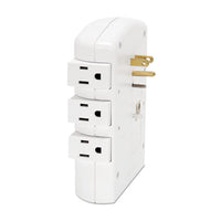 Wall Mount Surge Protector, 6 Outlets, 2160 Joules, White