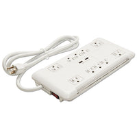 Surge Protector, 6 Outlets, 4 Ft Cord, 540 Joules, White, 2-pk