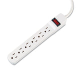 Six-outlet Power Strip, 4 Ft Cord, 1.94 X 10.19 X 1.19, Ivory
