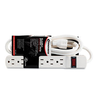 Six-outlet Power Strip, 6 Ft Cord, 1.94 X 10.19 X 1.19, Ivory