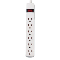 Six-outlet Power Strip, 15 Ft Cord, 1.94 X 10.19 X 1.19, Ivory