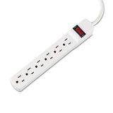 Six-outlet Power Strip, 15 Ft Cord, 1.94 X 10.19 X 1.19, Ivory