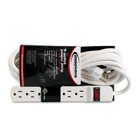 Six-outlet Power Strip, 15 Ft Cord, 1.94 X 10.19 X 1.19, Ivory