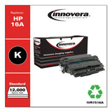 Remanufactured Black Toner, Replacement For Hp 16a (q7516a), 12,000 Page-yield