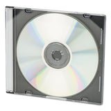 Cd-dvd Slim Jewel Cases, Clear-black, 50-pack