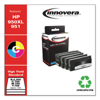 Remanufactured Black-cyan-magenta-yellow High-yield Ink, Replacement For Hp 950xl-951 (c2p01fn), 300-700 Page-yield