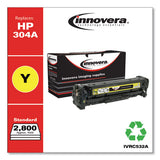 Remanufactured Yellow Toner, Replacement For Hp 304a (cc532a), 2,800 Page-yield