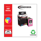 Remanufactured Tri-color High-yield Ink, Replacement For Hp 60xl (cc644wn), 440 Page-yield