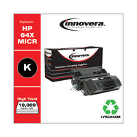 Remanufactured Black High-yield Micr Toner, Replacement For Hp 64xm (cc364xm), 24,000 Page-yield