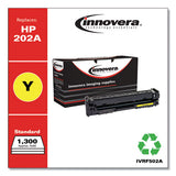 Remanufactured Yellow Toner, Replacement For Hp 202a (cf502a), 1,300 Page-yield