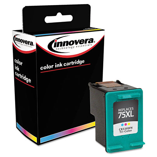 Remanufactured Tri-color High-yield Ink, Replacement For Hp 75xl (cb338wn), 520 Page-yield