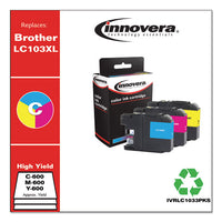 Compatible Cyan-magenta-yellow High-yield Ink, Replacement For Brother Lc1033pks, 600 Page-yield